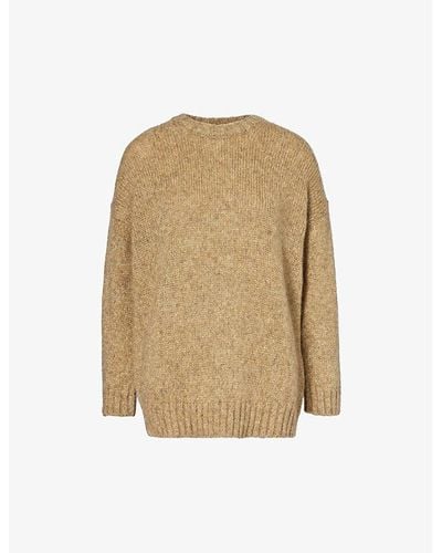 Weekend by Maxmara Antony Ribbed-trim Knitted Sweater - Natural