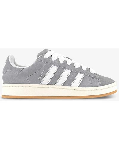 adidas Campus 00s Brand-stripe Low-top Suede Trainers - White
