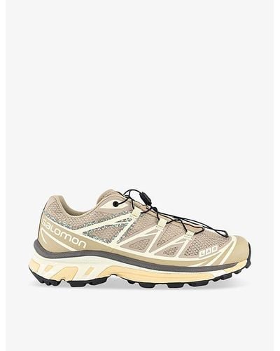 Salomon Xt-6 Mindful Quick-lace Recycled-mesh Low-top Trainers - Natural