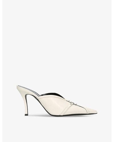 DIESEL D-electra Leather Mules - White