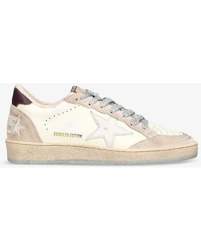 Golden Goose Ball Star 82312 Leather Low-top Trainers - Natural