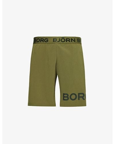 Björn Borg Borg Brand-print Stretch Recycled-polyester Shorts X - Green