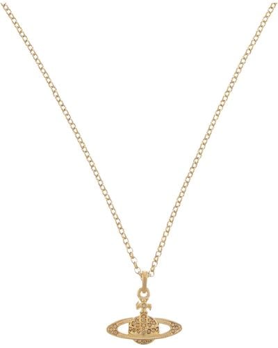 Vivienne Westwood Mini Bas Relief Diamante Orb Necklace - Black