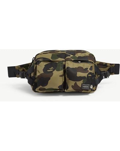 A Bathing Ape Bape X Head Porter Camouflage-print Belt Bag - Green