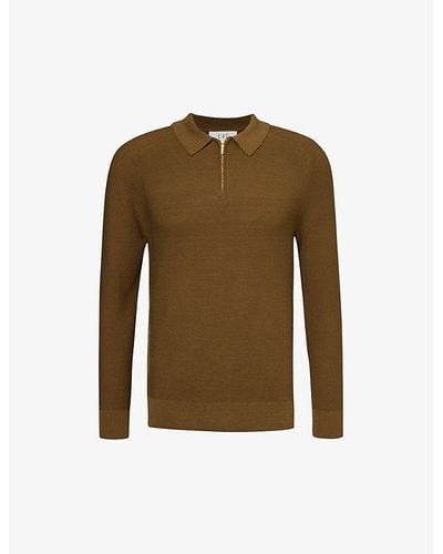 CHE Harlow Brand-tab Cotton Polo Shirt X - Green