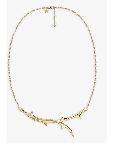 Shaun Leane Rose Thorn Gold-tone Sterling Silver Necklace - White