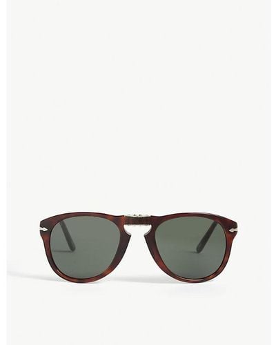 Persol Po2431 Tortoiseshell Square-frame Sunglasses - Gray