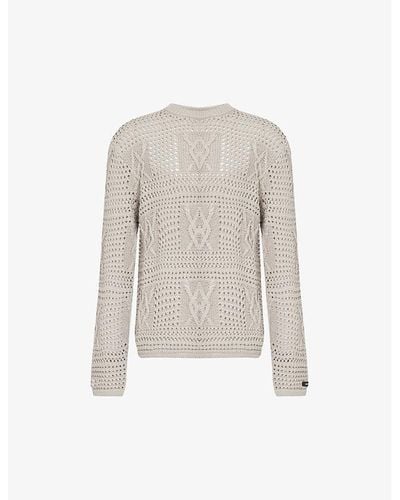 Daily Paper Zuberi Branded Cotton-knit Jumper - White
