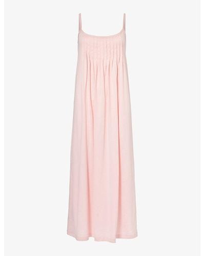 Hanro Juliet Scoop-neck Cotton-jersey Night Dress - Pink