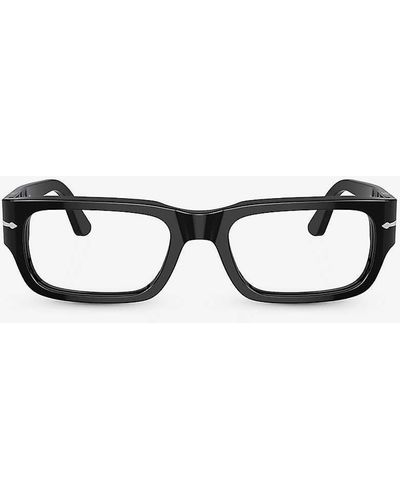 Persol Po3347v Rectangle-frame Acetate Sunglasses - White