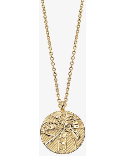 Astley Clarke Terra Loved 18ct Yellow Gold-plated Vermeil Locket Necklace - Metallic