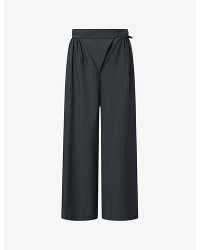 Nué Notes Baltharzar Tailored Mid-rise Stretch-woven Trousers - Black
