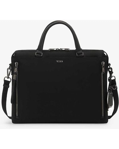 Tumi Kendallville Double-zip Branded Nylon Briefcase - Black