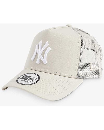 KTZ New York Yankees Essential Logo-embroidered Cotton Trucker Cap - White