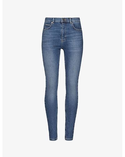 Whistles Sculpted Skinny High-rise Jeans - Grey