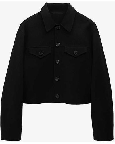 Filippa K Patch-pocket Wool And Cashmere Jacket - Black