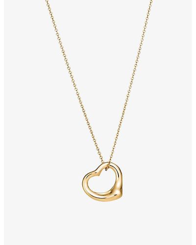 Tiffany & Co. Elsa Peretti Open Heart 18ct Yellow- Necklace - Metallic