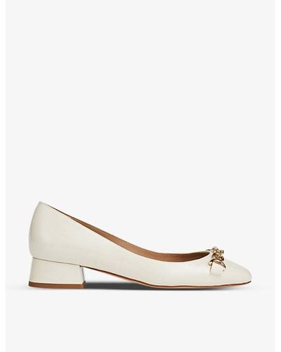 LK Bennett Blakely Snaffle Patent-leather Pumps - Natural