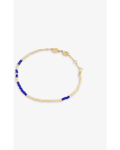 Anni Lu Asym 18ct Yellow Gold-plated Brass Bracelet - Blue