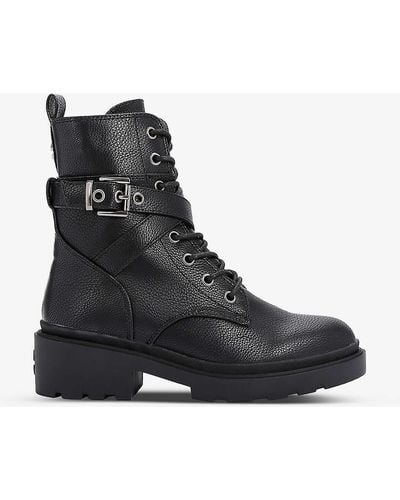 Carvela Kurt Geiger Boulder Faux-leather Ankle Boots - Black