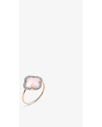 Morganne Bello Clover Pink Quartz Bracelet