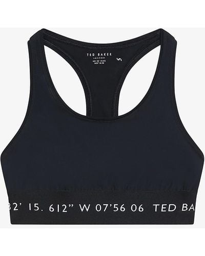 Ted Baker Lluuccy Branded Stretch-woven Bralette - Black