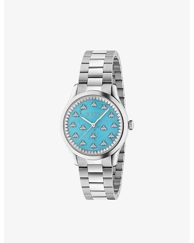 Gucci G-timeless 32mm Watch - Blue