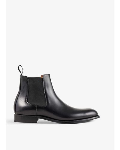 Sandro Chelsea Leather Ankle Boots - Black