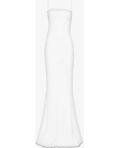 Jacquemus La Robe Aro Slim-fit Woven-blend Maxi Dress - White