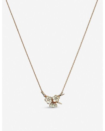 Shaun Leane Cherry Blossom Gold-plated Vermeil And Diamond Necklace - Metallic