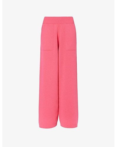 Barrie X Sofia Coppola Straight-leg High-rise Cashmere Pants - Pink