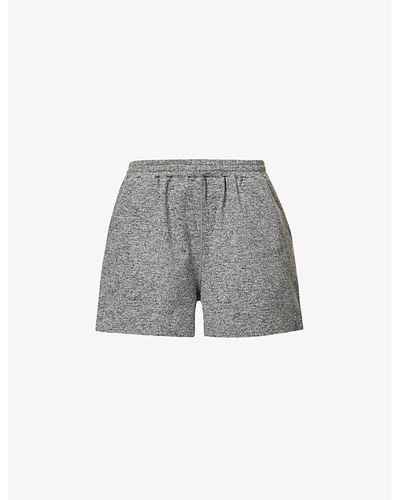 Vuori Boyfriend Drawstring-waist Stretch-woven Shorts - Grey