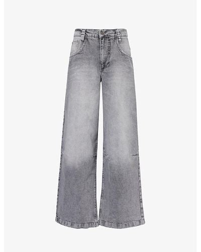 Jaded London Colossus Wide-leg Mid-rise Jeans - Grey