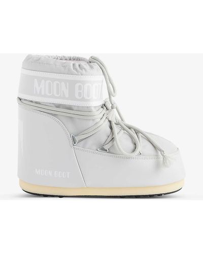 Moon Boot Icon Low Lace-up Shell Boots - White