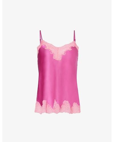 Nk Imode Morgan V-neck Silk Pyjama Top - Pink