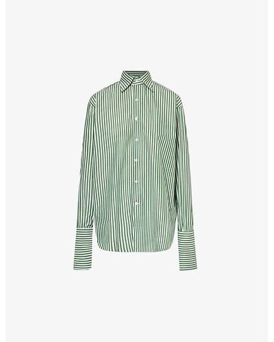 Woera Signature Relaxed-fit Cotton Shirt - Green