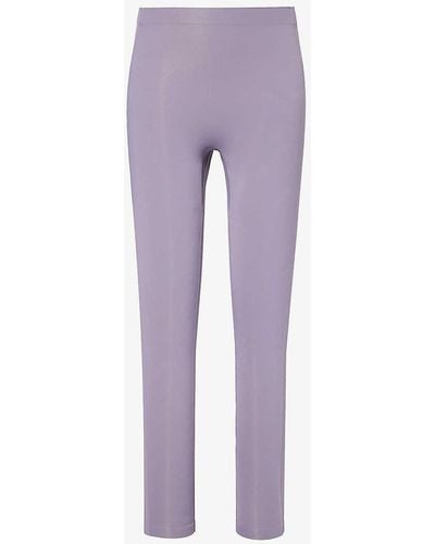 GYMSHARK Everywear Tapered-leg High-rise Stretch-woven leggings - Purple
