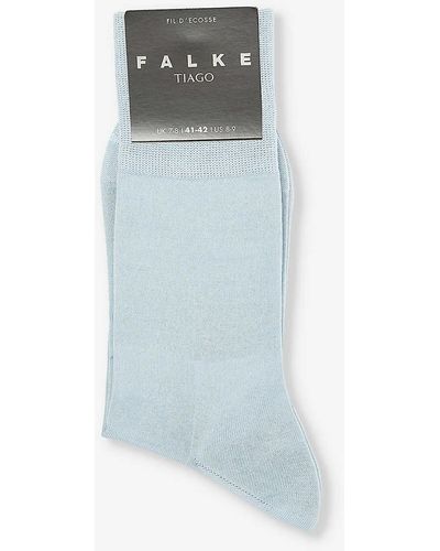 FALKE Tiago Cotton-blend Knitted Socks - Blue