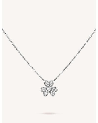 Van Cleef & Arpels Frivole White Gold And Diamond Necklace - Natural