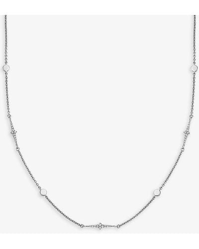 Astley Clarke Luna Light Station Sterling-silver And White-sapphire Necklace - Natural
