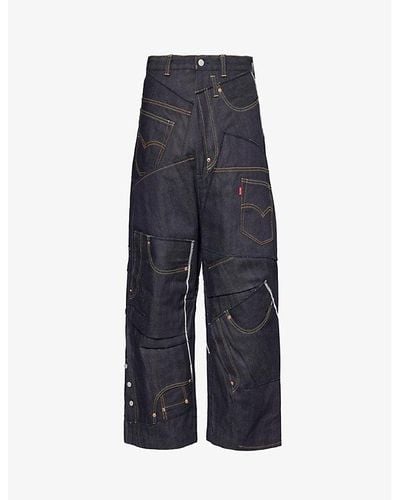 Junya Watanabe Man X Levi's Patch-pocket Relaxed-fit Jeans - Blue