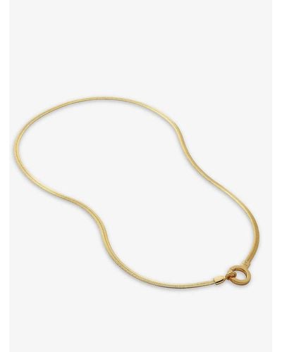 Monica Vinader Snake Recycled 18ct Yellow -plated Vermeil Sterling-silver Chain Necklace - Metallic