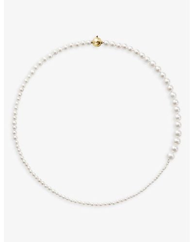 Sophie Bille Brahe Petite peggy 14ct Yellow-gold And Freshwater Pearl Necklace - White