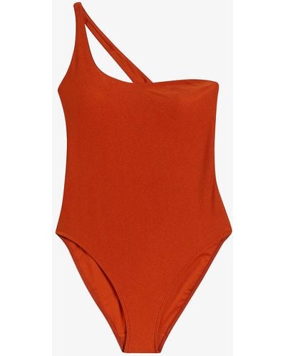 Ted Baker Renora One-shoulder Swimsuit - Orange