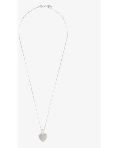 Hatton Labs Candy Heart Sterling- Pendant Necklace - White