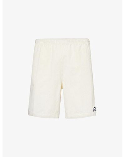 Obey Easy Relaxed Brand-patch Cotton Shorts X - White