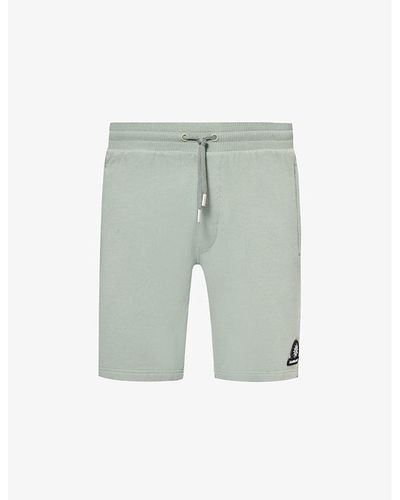 Sandbanks Brand-patch Elasticated-waistband Organic Cotton-blend Jersey Shorts X - Green