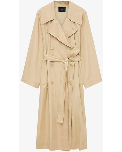 JOSEPH Cambrai Oversized Cotton-blend Coat - Natural