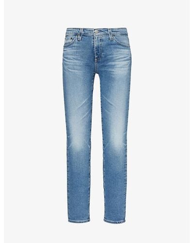 AG Jeans Prima Ankle Skinny-fit Mid-rise Stretch-denim Jeans - Blue
