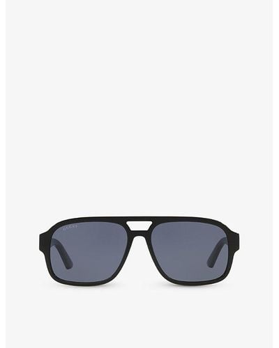 Gucci gg0925s Square-frame Acetate Sunglasses - Blue